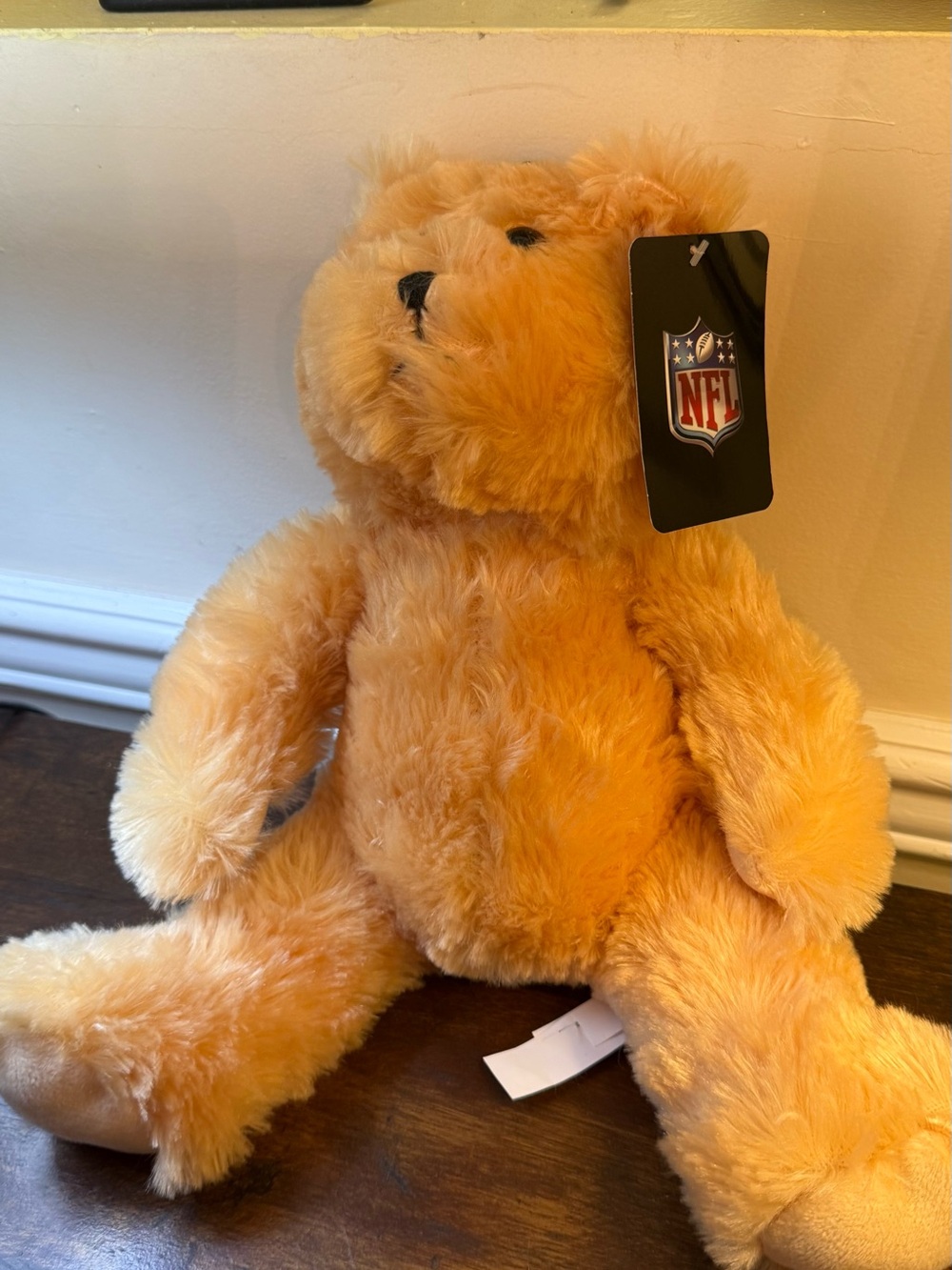 NFL Orange Plush Teddy Bear with Official NFL Tag